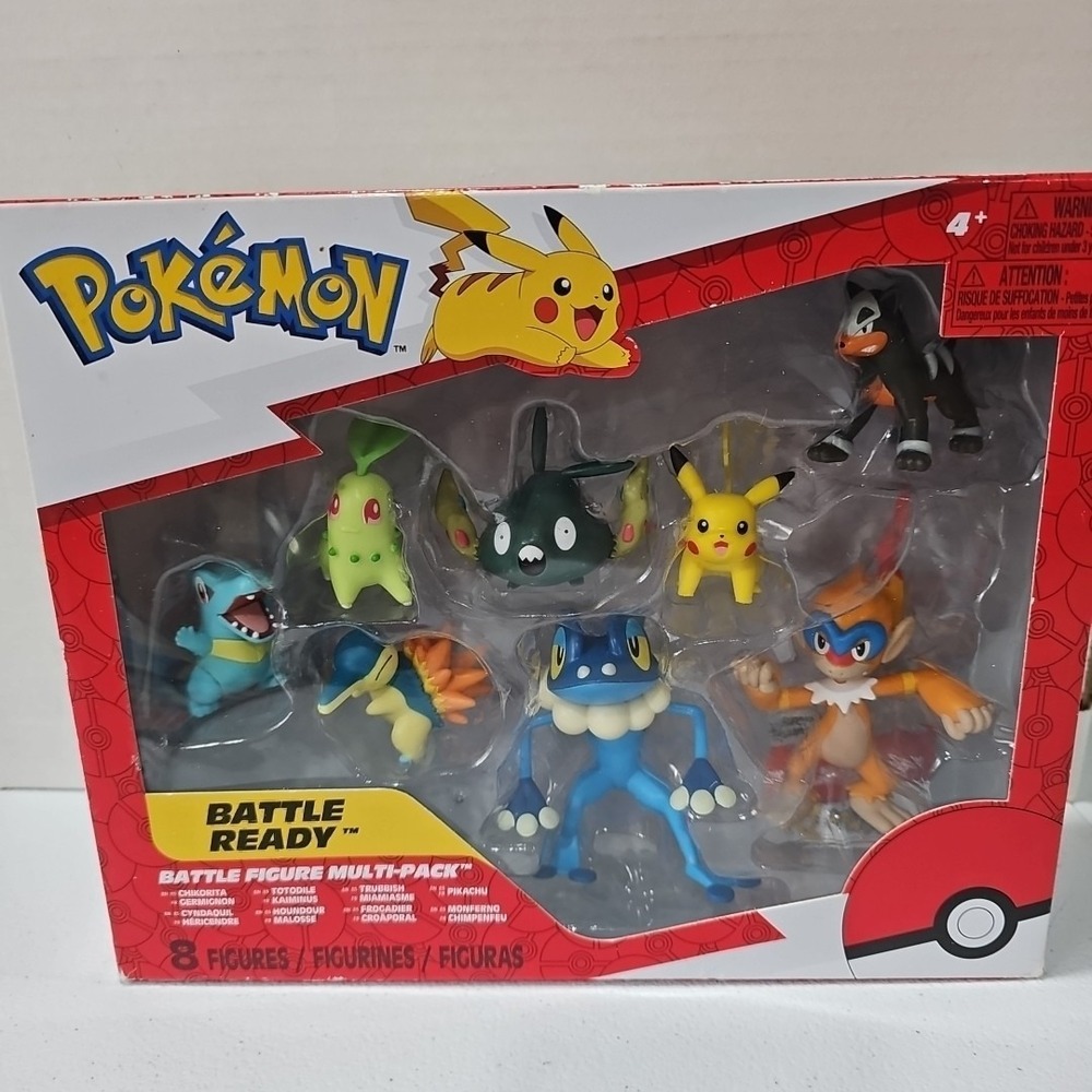 New Open Box Pokemon Battle Ready Multi-Pack 8 Figures
